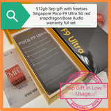 512gb gift+freebies Singapore Poco F9 Ultra 5G red snapdragon Bose Audio warranty full set