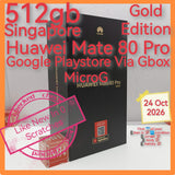 512gb Singapore Huawei Mate 80 Pro gold google playstore via Gbox MicroG warranty full set