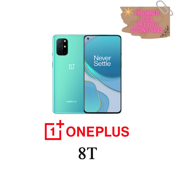 ASK PRICE PREOWNED 256gb green official global snapdragon OnePlus 8t set MHJUN