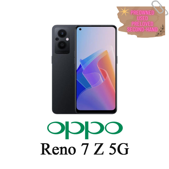 ASK PRICE PREOWNED 28 Feb 2 years warranty sg official oppo Reno 7 z 5g snapdragon dual sims black full set MHMAR