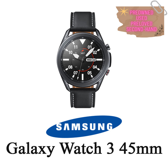 ASK PRICE PREOWNED Samsung Galaxy Watch 3 45mm Bluetooth Mystic Black