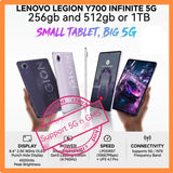 Latest 5G Lenovo legion y700 wuji snapdragon gaming tablet new set