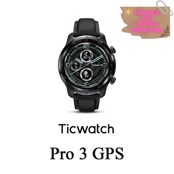 ASK PRICE PREOWNED Ticwatch Pro 3 GPS Smartwatch WH12018 Shadow Black