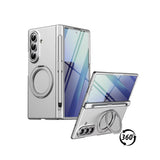Samsung Galaxy Z Fold 8 Ultra - CLASY® Ski-Thin Enhanced Series Magnetic 360° Kickstand Built-in Screen Protector With Hinge Protection Case (Stylus Version)