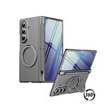 Samsung Galaxy Z Fold 8 Ultra - CLASY® Ski-Thin Enhanced Series Magnetic 360° Kickstand Built-in Screen Protector With Hinge Protection Case (Stylus Version)