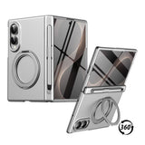 Samsung Galaxy Z Fold 8 - CLASY® Ski-Thin Enhanced Series Magnetic 360° Kickstand Built-in Screen Protector With Hinge Protection Case (Stylus Version)