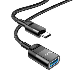 Hoco. USB Cable - U107 Charging & Data Transfer Extension Braided Cable (Type-C to USB 3.0 female) 1.2m