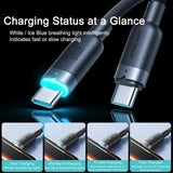 Joyroom USB Cable - StarWay Series 100W Auto Power-Off Nylon Braided Fast Charging Data Cable (Type-C to Type-C) 120cm S-A63