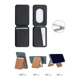 Magnetic PU Leather Up To 3 Cards Wallet Multi-Angle Stand MagSafe Compatible