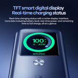 Remax PowerBank - Dinba Series Power Bank PD 165W TFT Digital Display With 65cm Retractable Cable 20000mAh FP-151