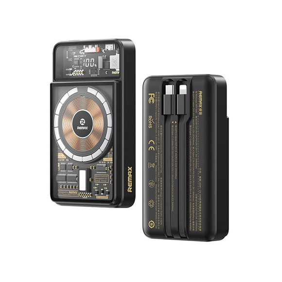 Remax PowerBank - RPP-580 20W+22.5W Walking Phantom Cabled Magnetic Wi ...