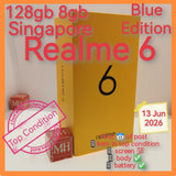 128gb 8gb Singapore realme 6 blue full set