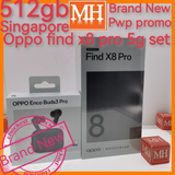 Sealed Singapore oppo find x8 pro 5g 512gb optional bundle promo warranty new set