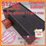 512gb Singapore apple iphone 11 pro max graphite set