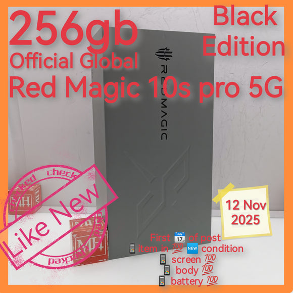 Official global red magic 10s pro 5g black 256gb snapdragon elite gaming full set