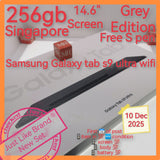 256gb 14.6" big Singapore official Samsung Galaxy tab s9 ultra wifi grey snapdragon s pen full set