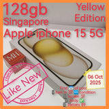 Singapore official apple iphone 15 5g 128gb yellow full set