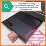 512gb free care+ Singapore Samsung Galaxy z fold 7 5G snapdragon black foldable warranty full set