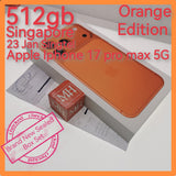 512gb Jan 23 Singtel Singapore apple iphone 17 pro max 5G orange warranty new set