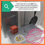 1tb 512gb free Sony or less $$$ to cash 2 years Singapore honor magic 8 pro 5G new set