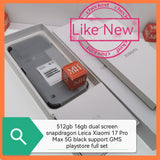 512gb 16gb dual screen Leica camera Xiaomi 17 Pro Max 5G snapdragon elite support google gms full set
