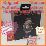 Original Authentic Huawei watch 4 pro titanium+leather global version full set