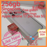 256gb 45 cycles 100 health Singapore apple iphone 17 pro max 5G silver with freebies warranty full set