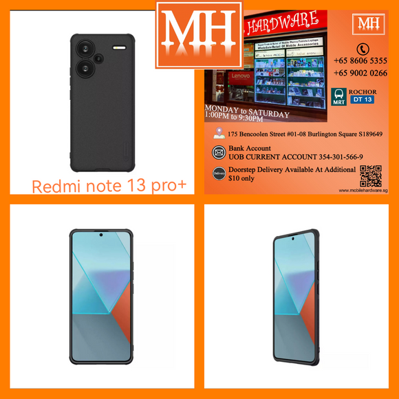 Xiaomi Redmi note 13 pro+ by nillkin super frosted shield pro protection case