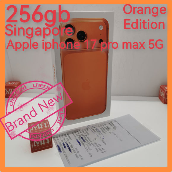 256gb Sealed Box Singapore apple iphone 17 pro max 5g orange warranty new set