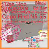 512gb Singapore 2027 warranty oppo find n5 5G fold black snapdragon foldable warranty full set
