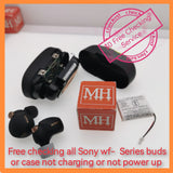 Free checking Sony wf-1000xm4 charging case no power up n not charging due water or dropped also buds battery replacement Apple Sony Samsung Sennheiser JBL Jabra Technics etc models