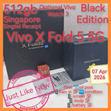 512gb Singapore Singtel receipt Vivo x fold 5 5G black optional vivo watch 3 warranty full set