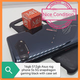 16gb 512gb global Asus rog 5s 5g snapdragon black with case set