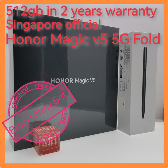 512gb 2 years warranty Singapore honor magic v5 5g optional pwp promo warranty new set