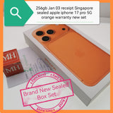 256gb Jan 03 receipt Singapore apple iphone 17 pro 5G orange warranty new sealed set