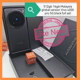 512gb 16gb Malaysia global version vivo x200 pro 5G black full set