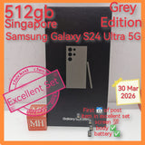 512gb Singapore Samsung Galaxy S24 Ultra 5G snapdragon grey titanium full set