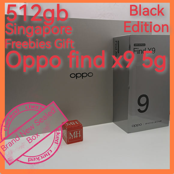 Freebies gift box+512gb Singapore oppo find x9 5g titanium grey warranty Sealed new set