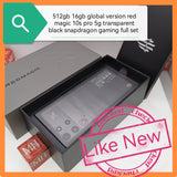 512gb 16gb official global set red magic 10s pro 5G transparent black snapdragon gaming full set