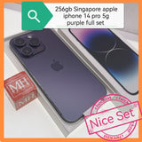 256gb Singapore official apple iphone 14 pro 5g purple full set