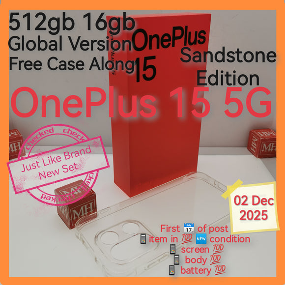 512gb 16gb global version OnePlus 15 5G snapdragon elite 5 sandstone full set