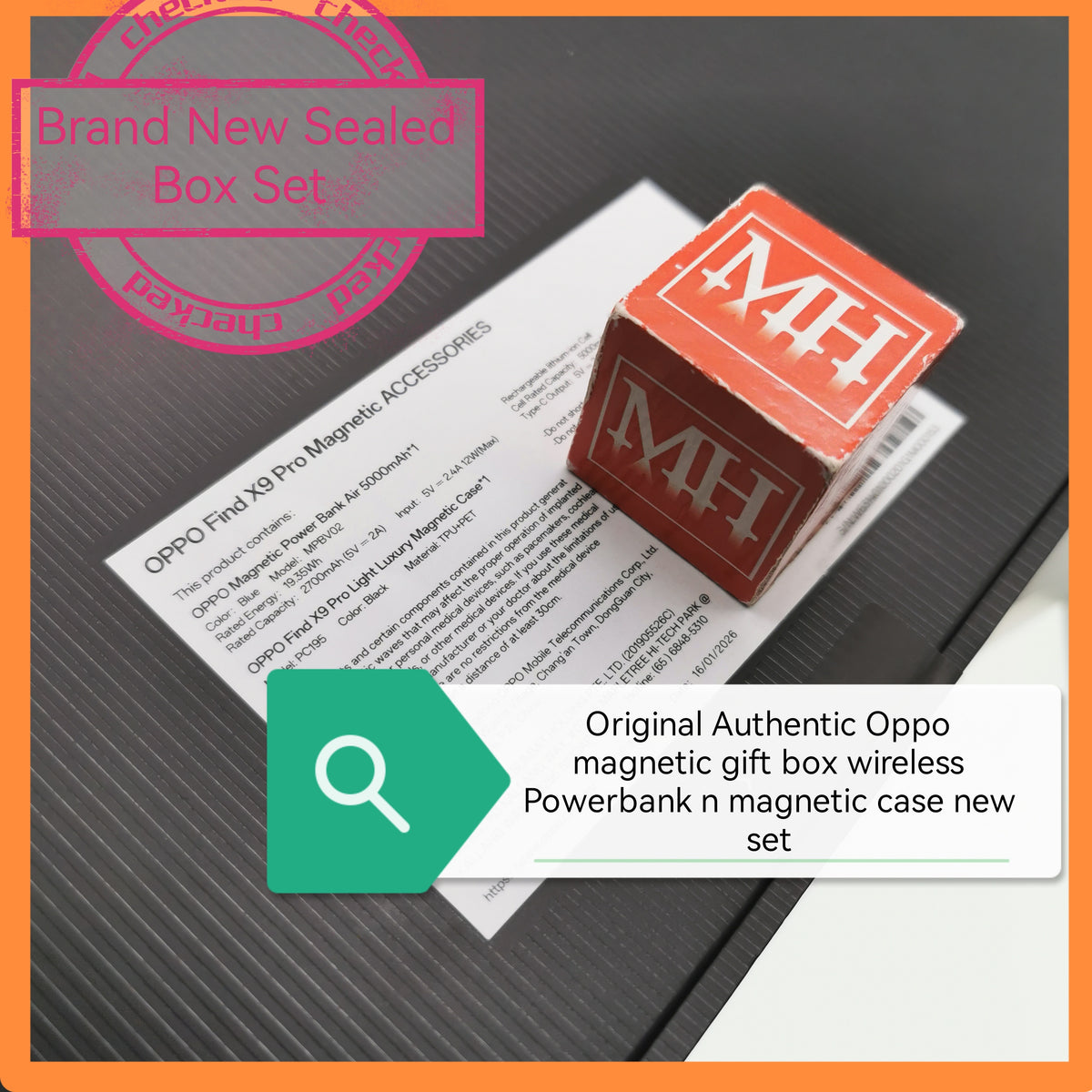 Original Authentic Oppo magnetic gift box Powerbank+case for Oppo find ...