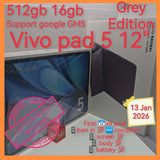512gb 16gb vivo pad 5 12" wifi grey with case support google gms full set