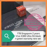 1tb 2 years Singapore vivo x300 ultra 5G with freebies black n green warranty new set