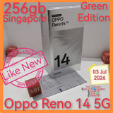 256gb Singapore oppo Reno 14 5G green warranty full set