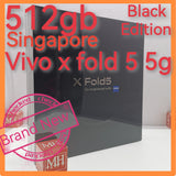 512gb Singapore Vivo x fold 5 5g black edition foldable warranty new set