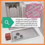 512gb Nov 2025 gift set Singapore Huawei pura 80 pro white support google gms via Gbox n Microg warranty full set