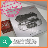 Original Authentic Nubia Alien TWS Cyberbuds Gaming Earbuds low latency led effects new set