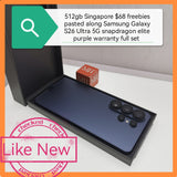512gb $68 freebies Singapore Samsung Galaxy S26 Ultra 5G snapdragon elite purple warranty full set