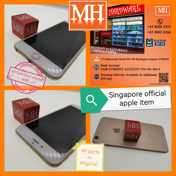 128gb Singapore official apple iphone 6 plus gold set